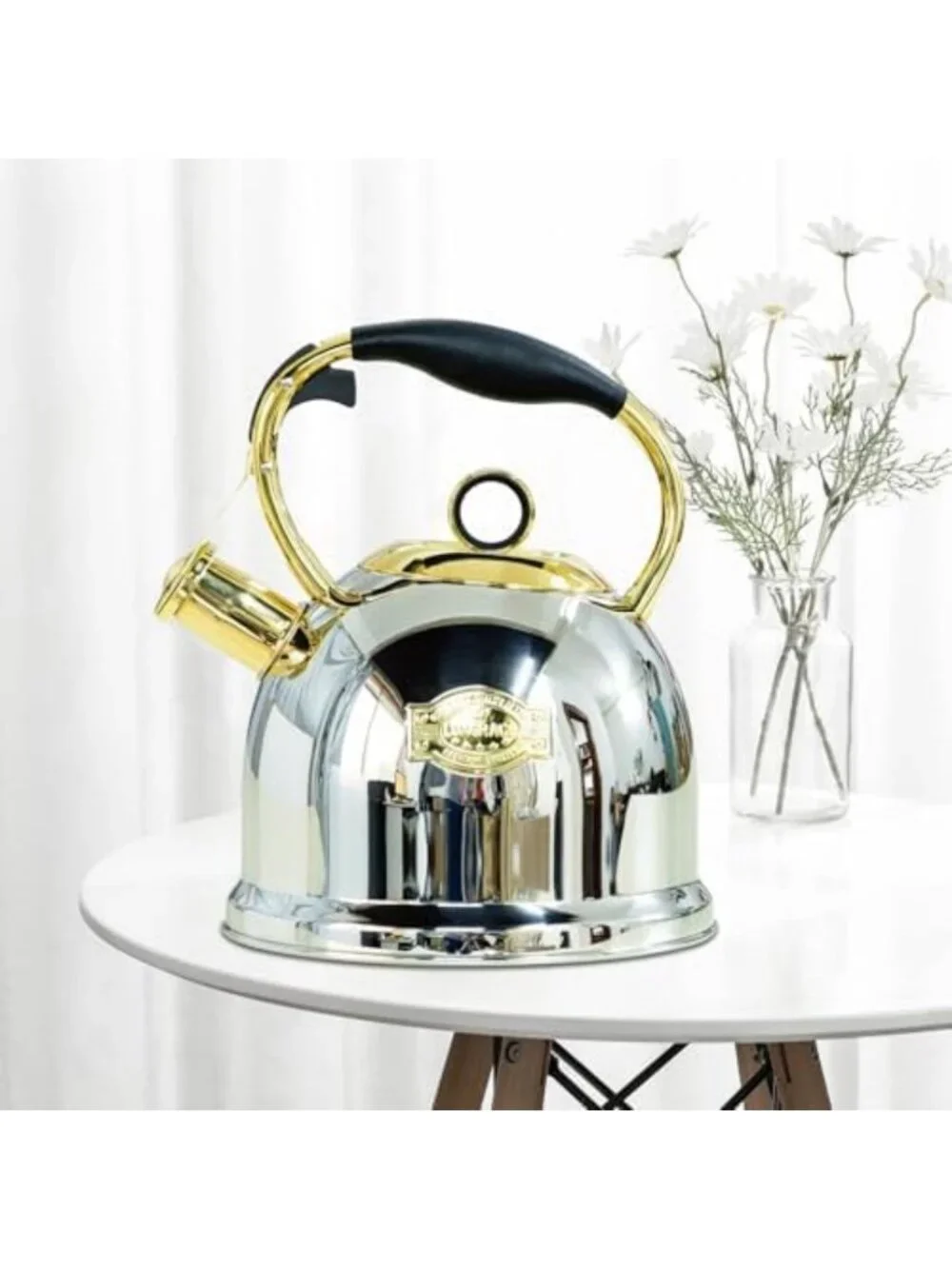 Stovetop Tea Kettle, 3.0 Qt Food Grade Stainless Steel Water Pot for Home